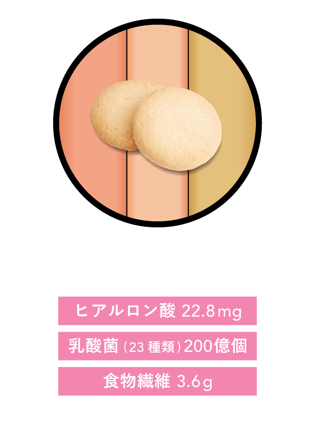 Beau Dolce（ボウドルチェ）ビスケットバター ヒアルロン酸 22.8mg/乳酸菌(23種類)200億個/食物繊維 3.6g（42gあたり）