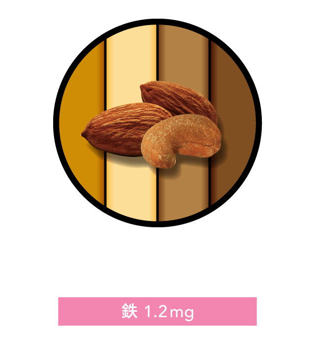 Beau Dolce（ボウドルチェ）キャラメル＆チーズアーモンドカシューナッツ 鉄1.2mg（30gあたり）