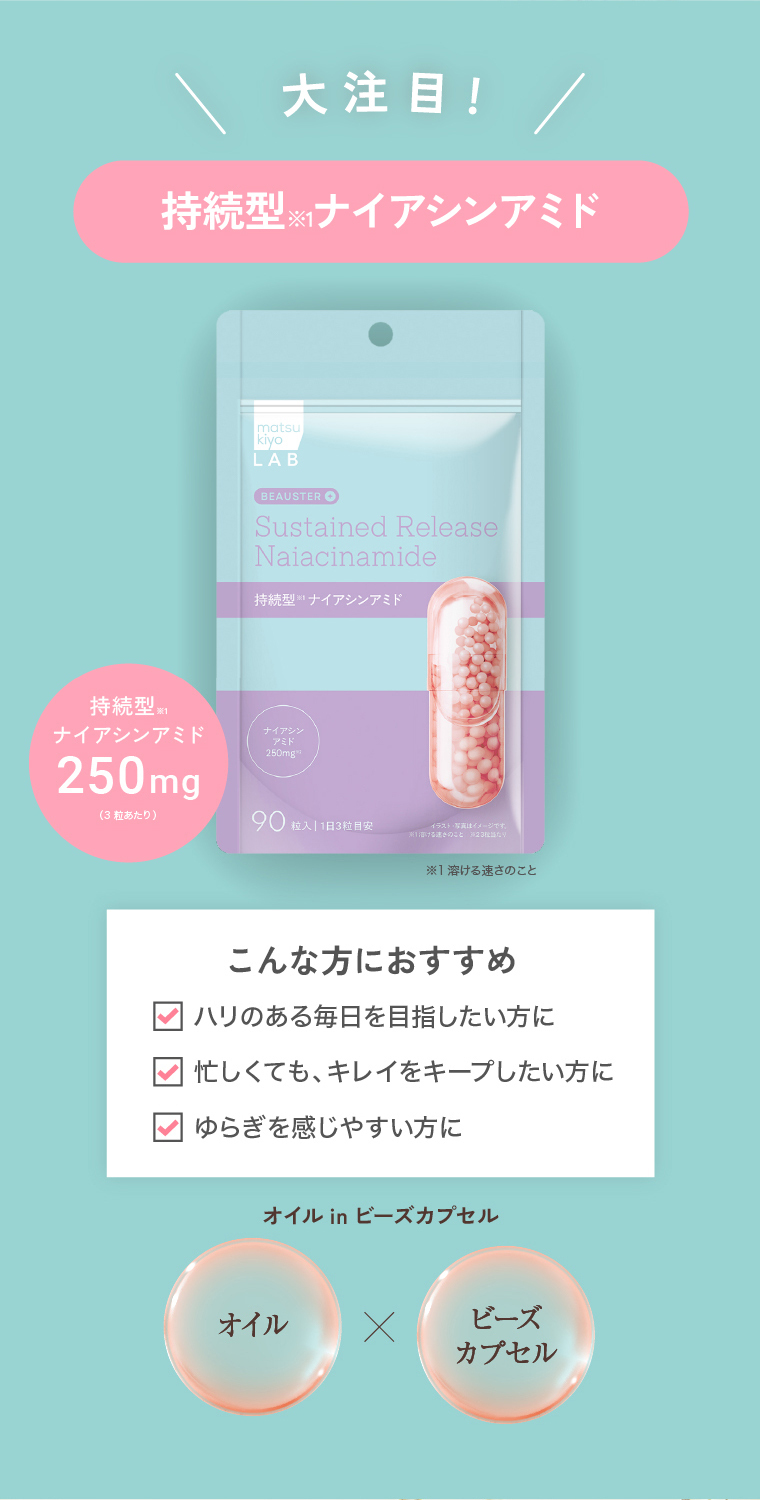 大注目!持続型※1ナイアシンアミド