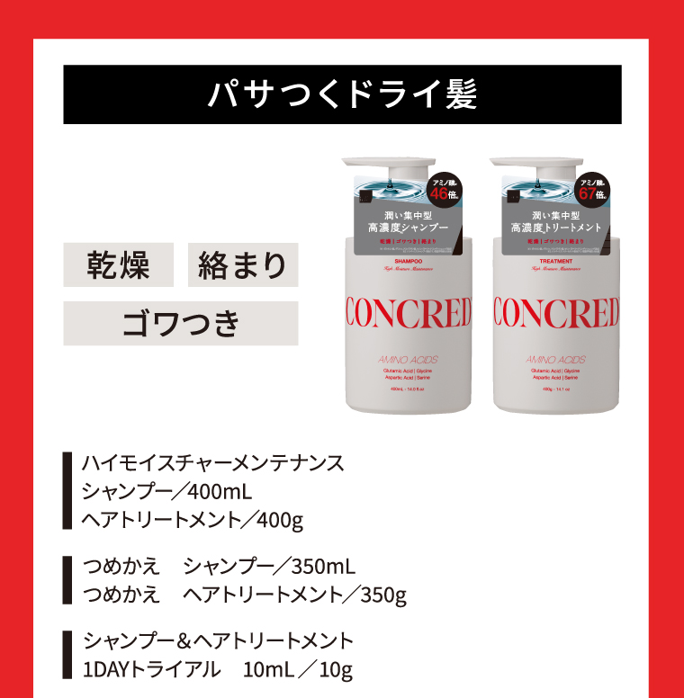 パサつくドライ髪