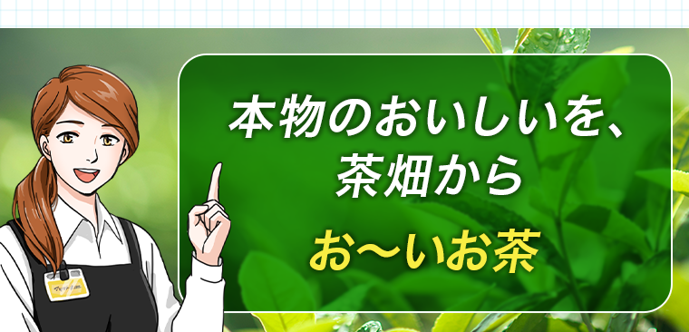 本物のおいしいを、茶畑からお～いお茶