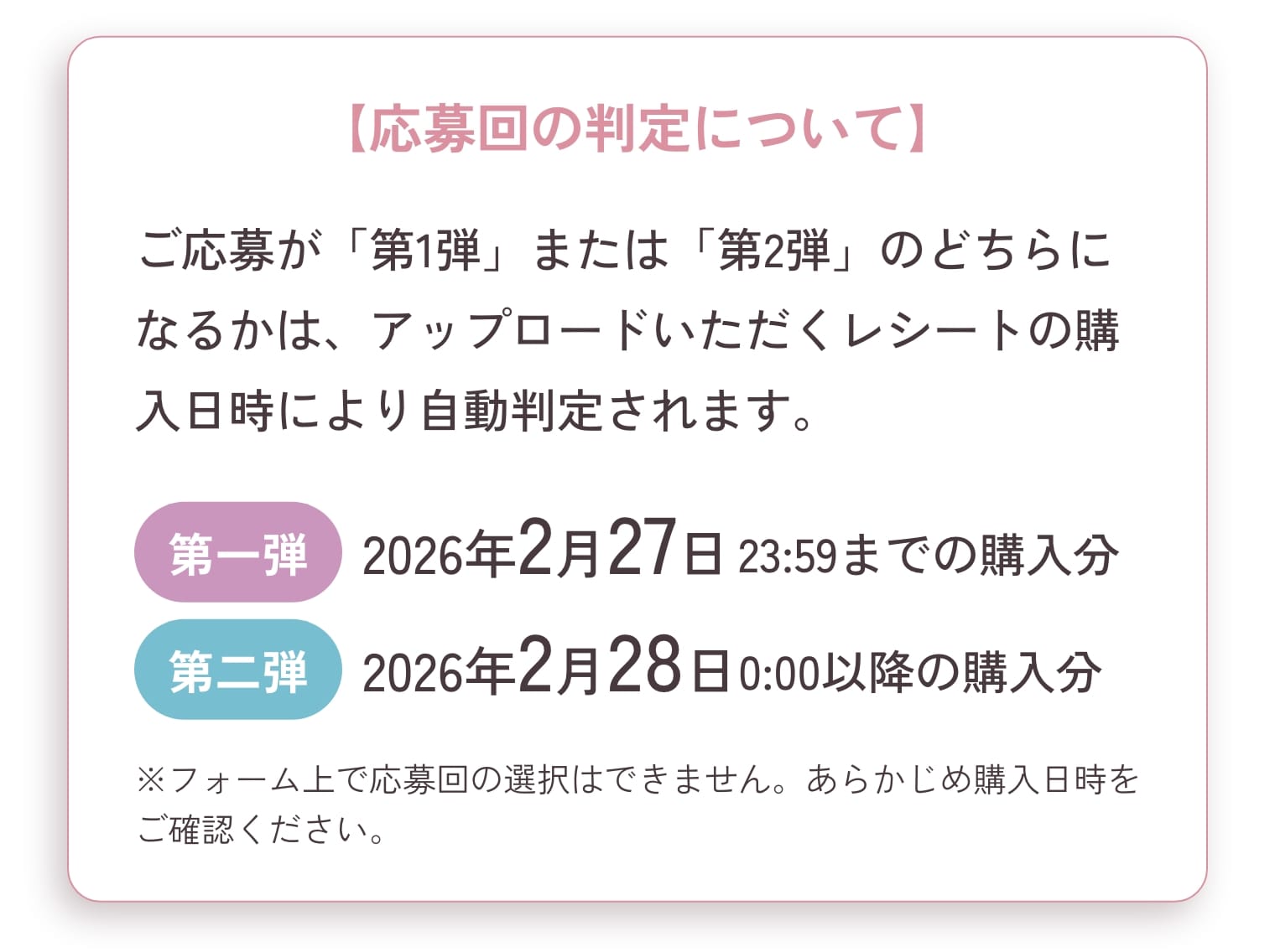 応募回の判定について