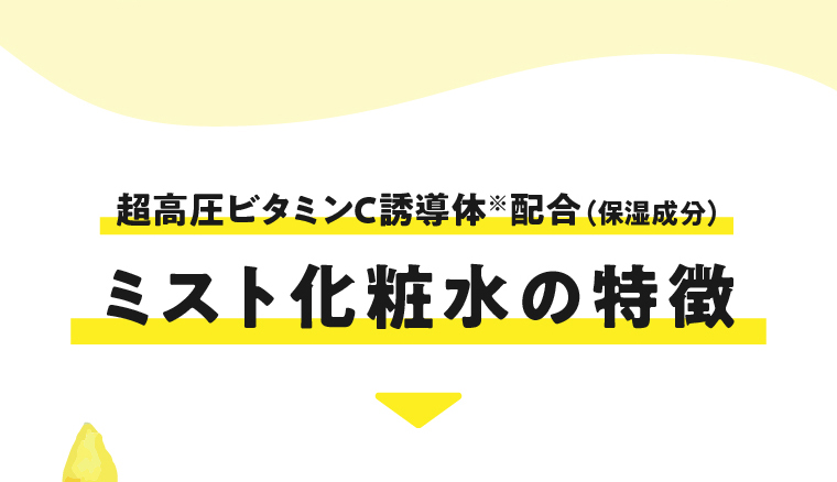 超高圧ビタミンC誘導体配合（保湿成分）ミスト化粧水の特徴