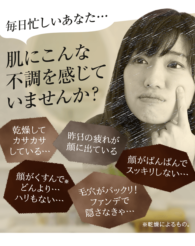 肌にこんな不安を感じていませんか？