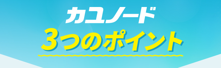 カユノード3つのポイント