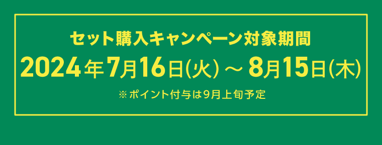 セット購入キャンペーン対象期間