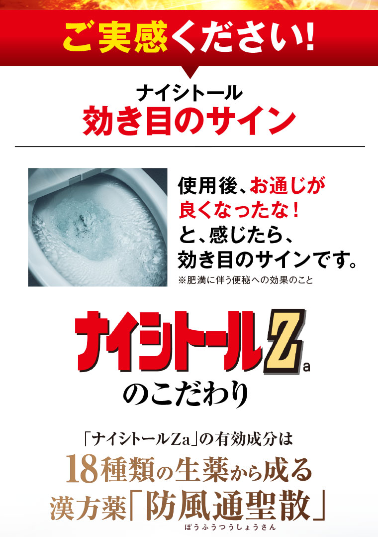 ご実感ください！ナイシトール効き目のサイン