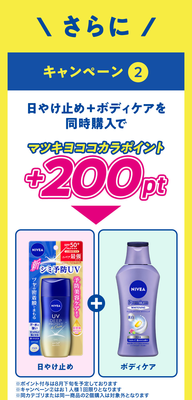 キャンペーン2 同時購入でマツキヨココカラポイント+200pt