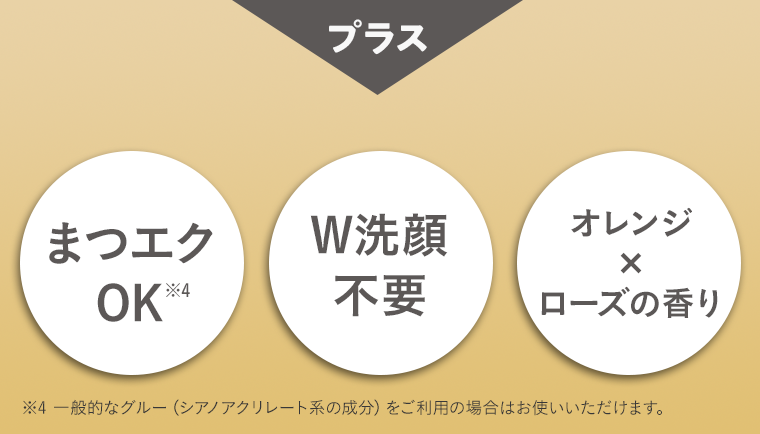 まつエクOK　W洗顔不要　オレンジ×ローズの香り