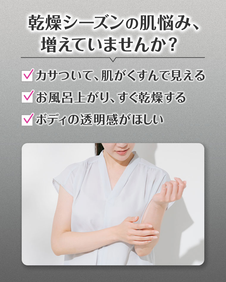 乾燥シーズンの肌悩み、増えていませんか？