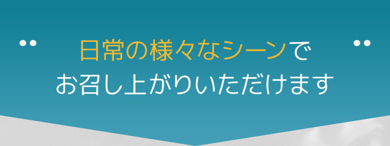 日常の様々なシーンでお召し上がりいただけます