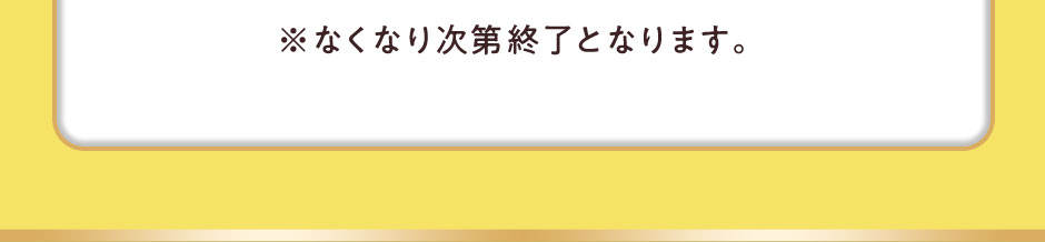 ※なくなり次第終了となります。