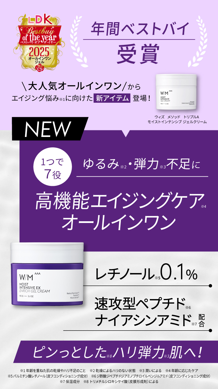 年間ベストバイ受賞 大人気オールインワンからエイジング悩みに向けた新アイテム登場 1つで7役 ゆるみ・弾力不足に高機能エイジングケアオールインワン